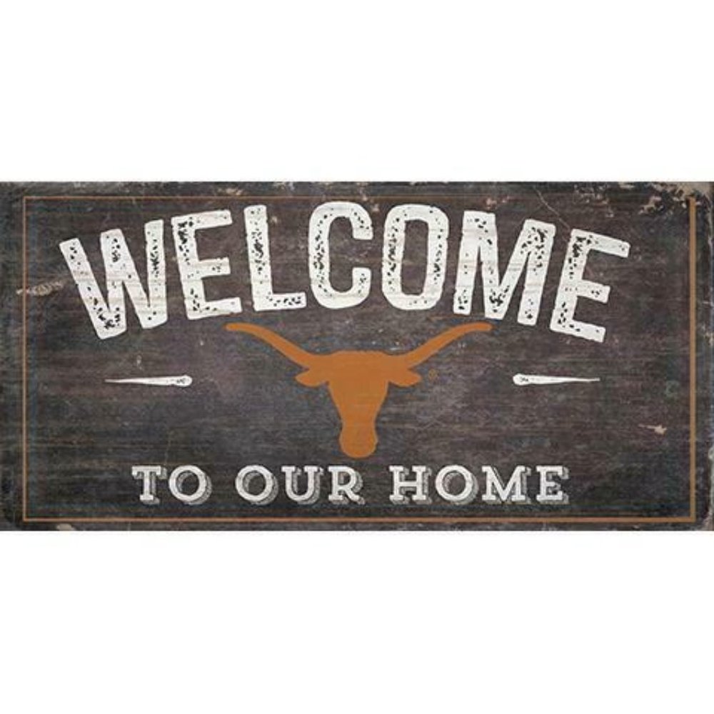 TEXAS LONGHORNS WOOD SIGNS 6"X12"